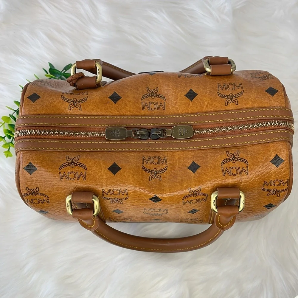 MCM Visetos‎ Boston Bag